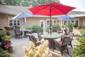 Courtyard at Lighthouse Memory Care in Anacortes, WA