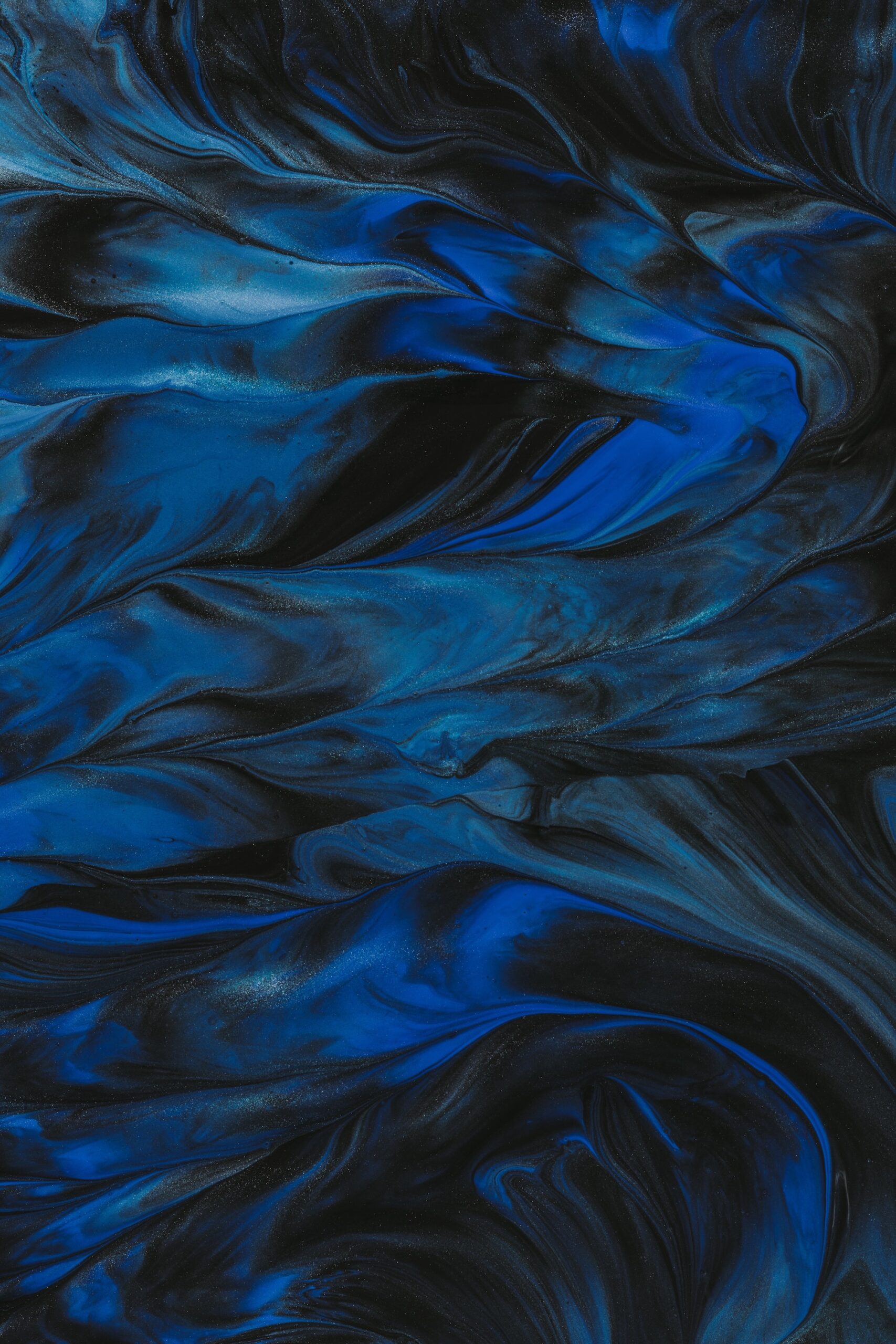 a blue and black liquid